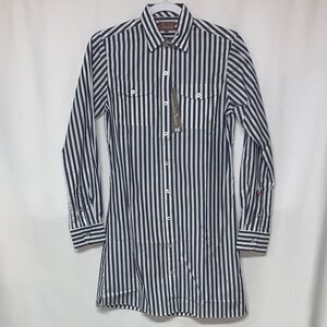 Women's Long Sleeve Striped Button Down Dress